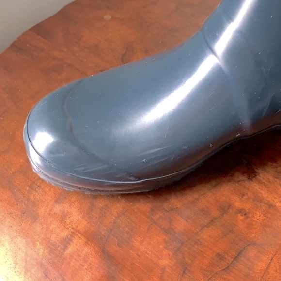 Hunter Tall Blue Rubber Rain Boots 7 - Picture 11 of 12